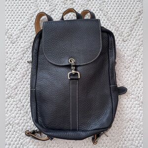 Black Leather Backpack